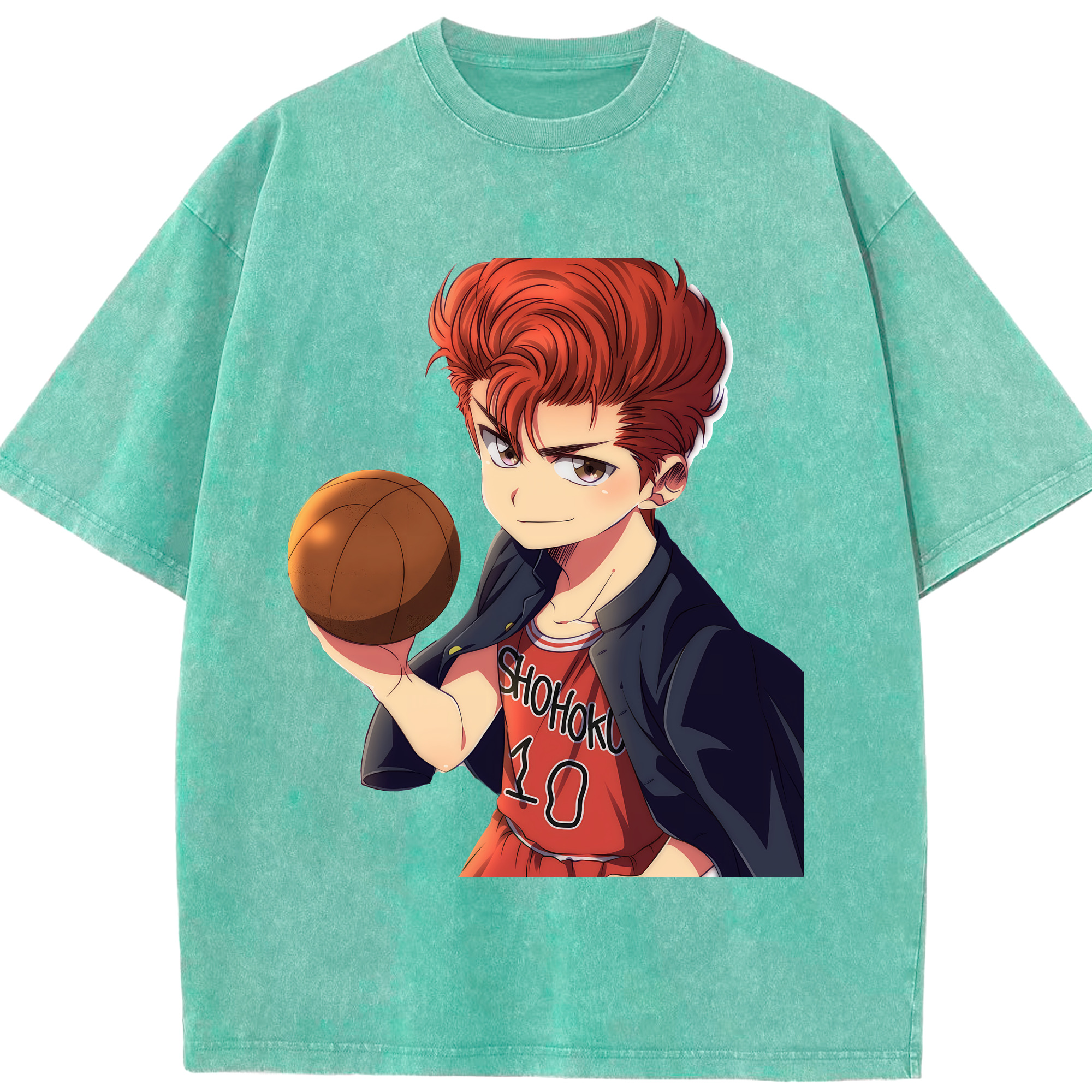 （画像用） SLAM DUNK／スラムダンク 綿100% ヴィンテージ風 半袖Tシャツ（フロントプリント）
